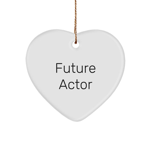 Funny Quote Actor Gifts from Friends for Men Heart Ornament Christmas Unique Presents, Funny Quote Actor Gifts from Friends for Men Heart Ornament, Heart Shaped Actor Decor - Image 1