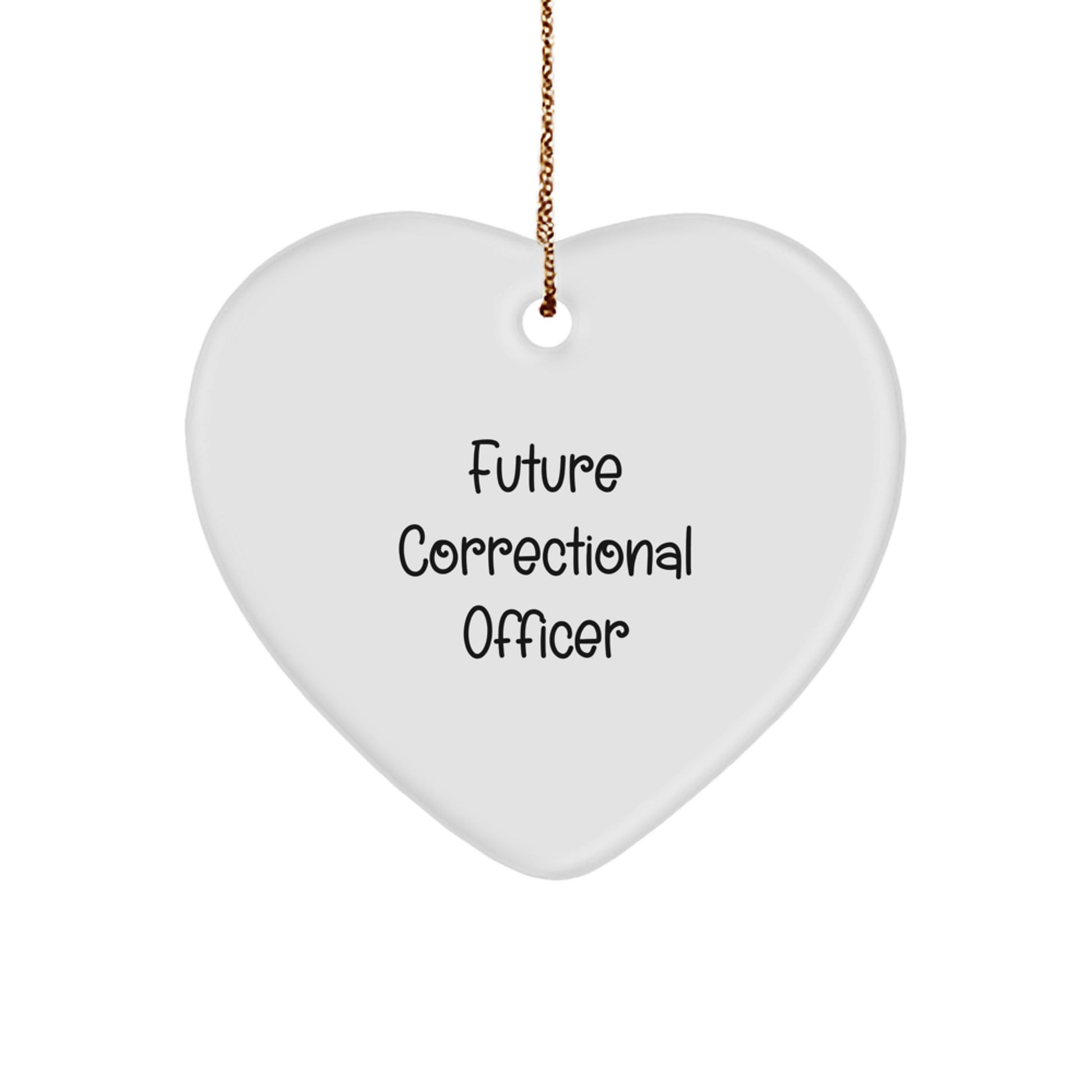 Funny Quote Gifts from Correctional Officer Friends - Correctional Officer Heart Ornament, Inspirational Christmas Unique Gifts for Correctional Officer Men - Image 1