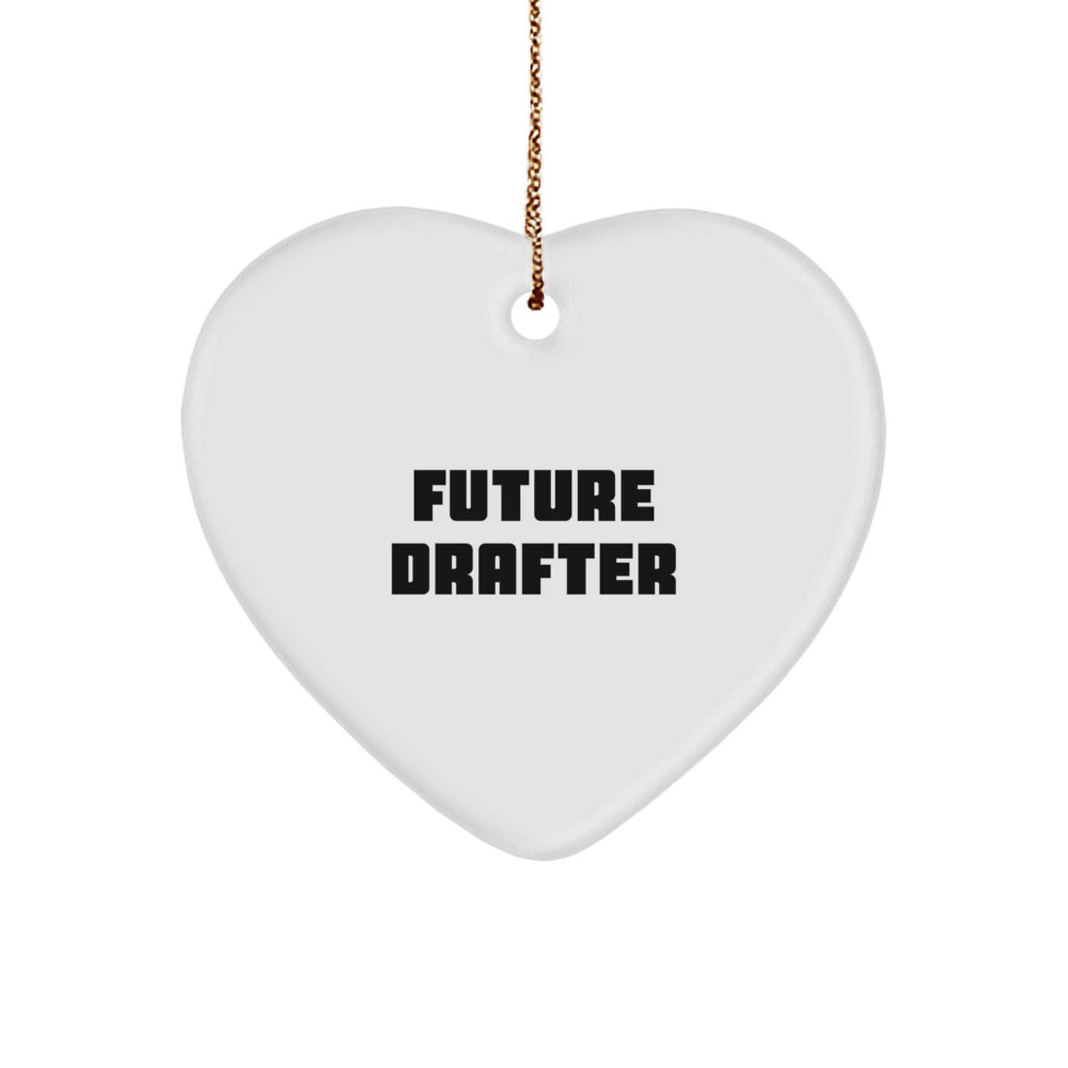 Funny Drafter Gifts from Friends for Future Drafter Heart Ornament, Christmas Unique Gifts for Men, Drafter Decorations - Image 1