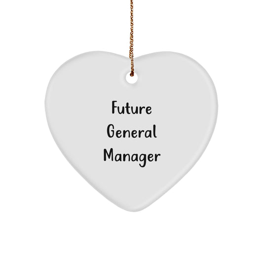 Funny Future General Manager Heart Ornament Gifts from Friends for General Manager Christmas Unique Gifts - Image 1