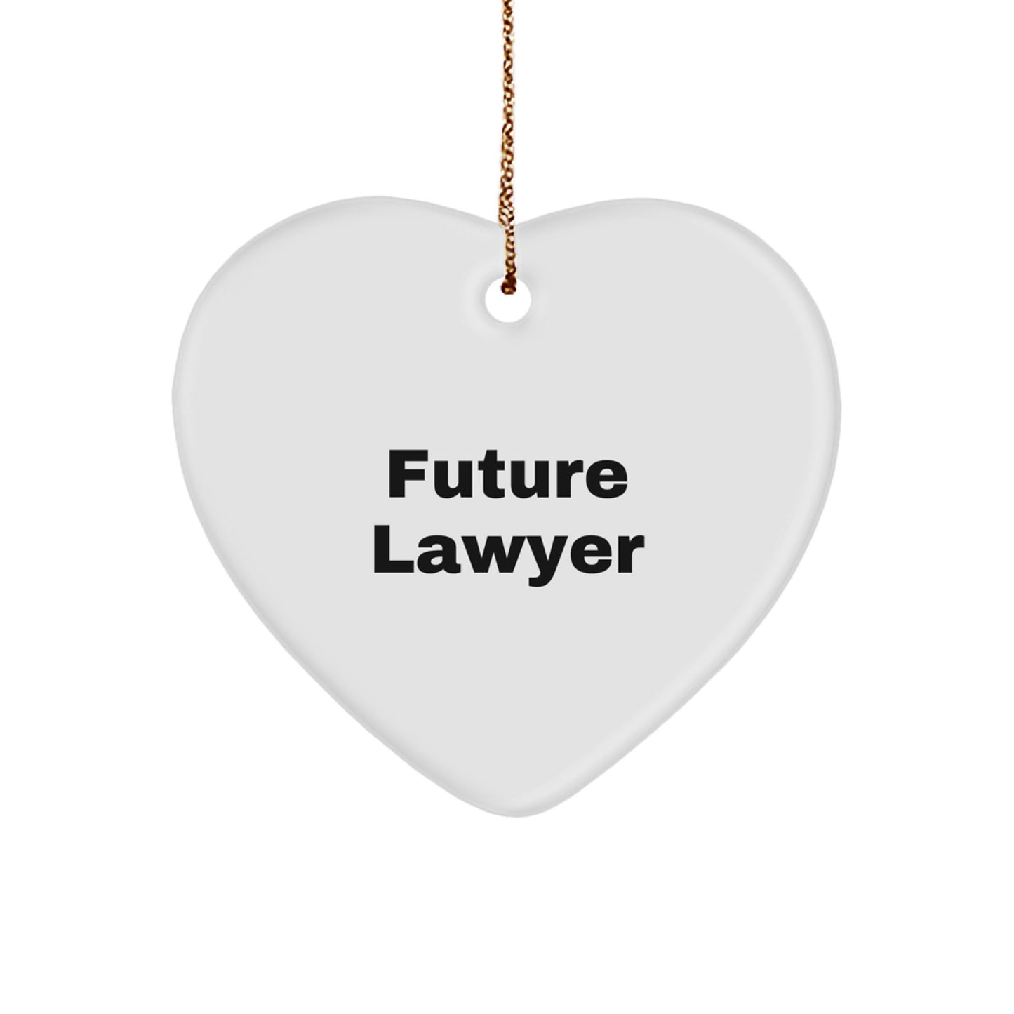 Funny Lawyer Gifts for Future Lawyer, Heart Ornament, 'Future Lawyer', Christmas Unique Gifts from Friends, Family to Men, Women, Coworkers - Image 1