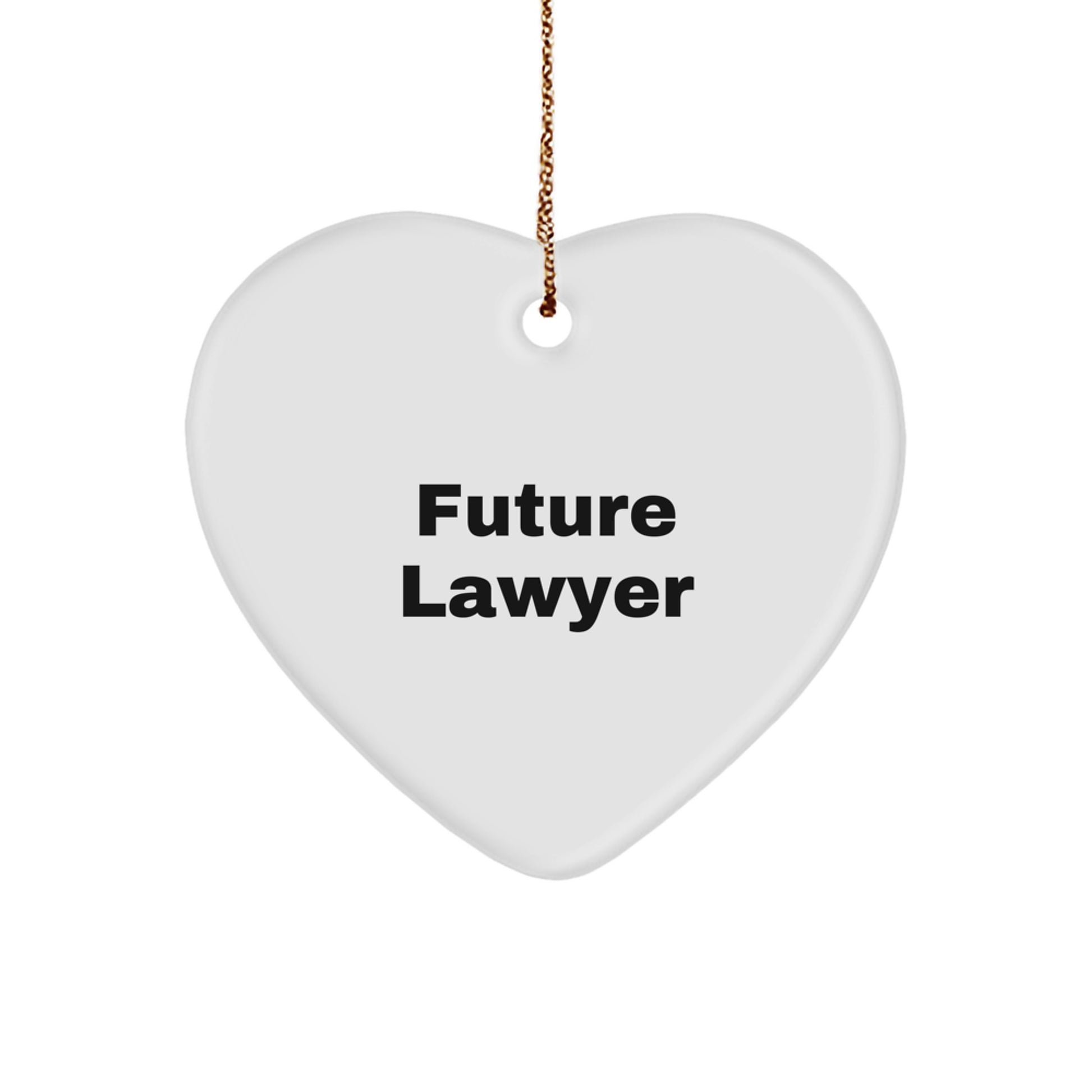 Funny Lawyer Gifts for Future Lawyer, Heart Ornament, 'Future Lawyer', Christmas Unique Gifts from Friends, Family to Men, Women, Coworkers - Image 1