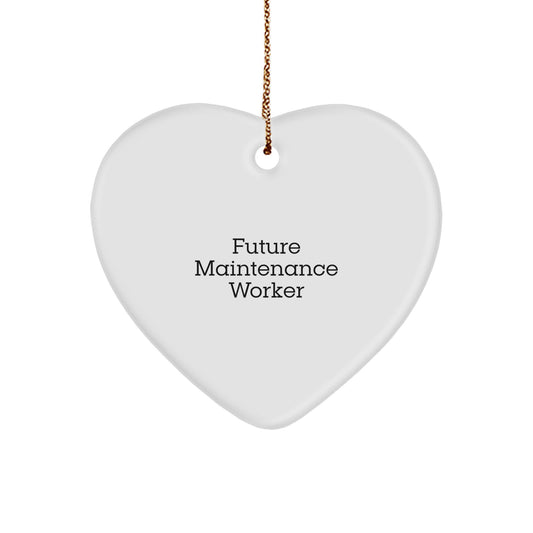 Funny Maintenance Worker Gifts from Friends for Future Maintenance Worker Heart Ornament Christmas Unique Decorations - Image 1