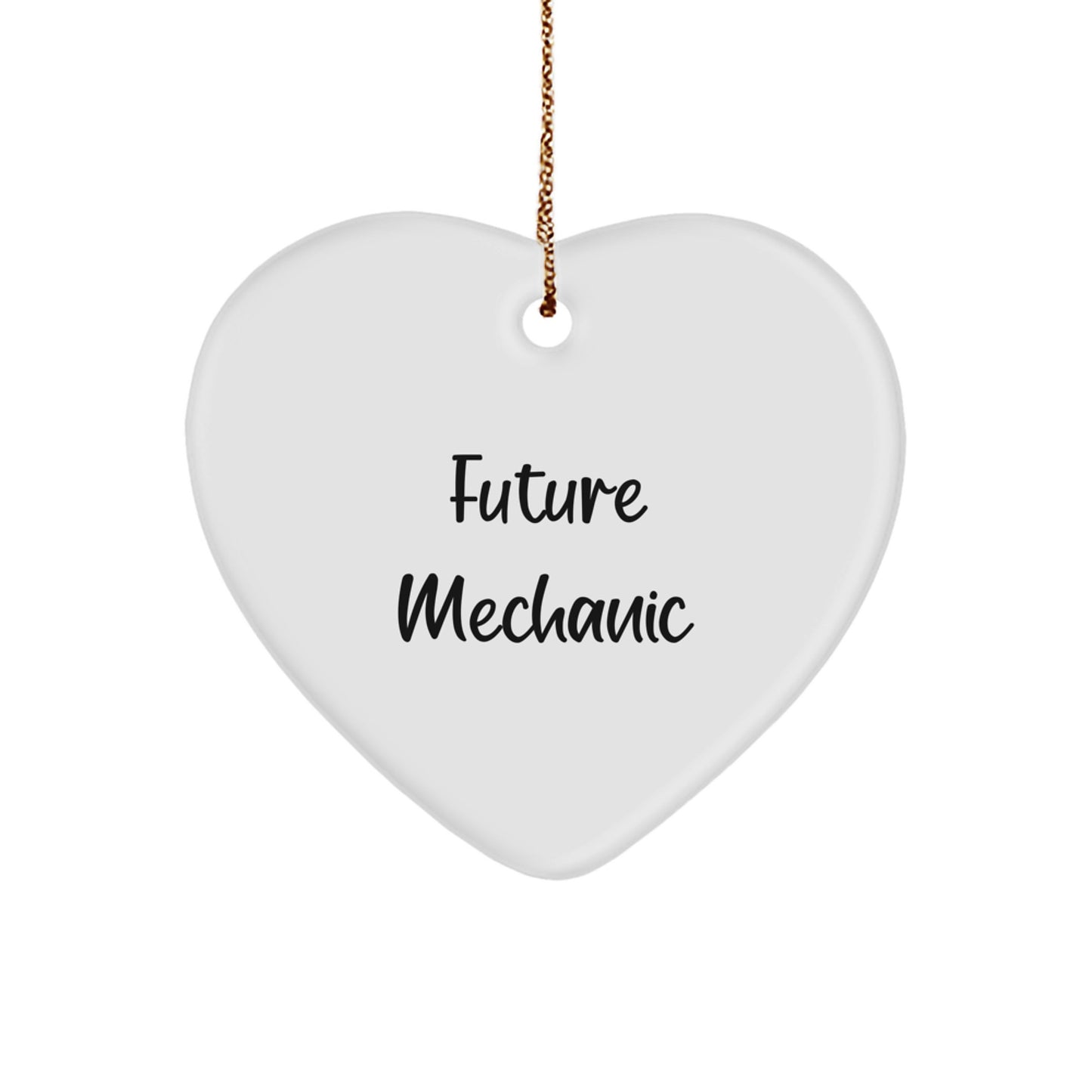 Funny Mechanic Heart Ornament Gifts from Men to Future Mechanic Friends, Funny Mechanic Heart Ornament Gifts for Christmas Unique Present Ideas, Funny Mechanic Heart Ornament for Mechanic Lover - Image 1