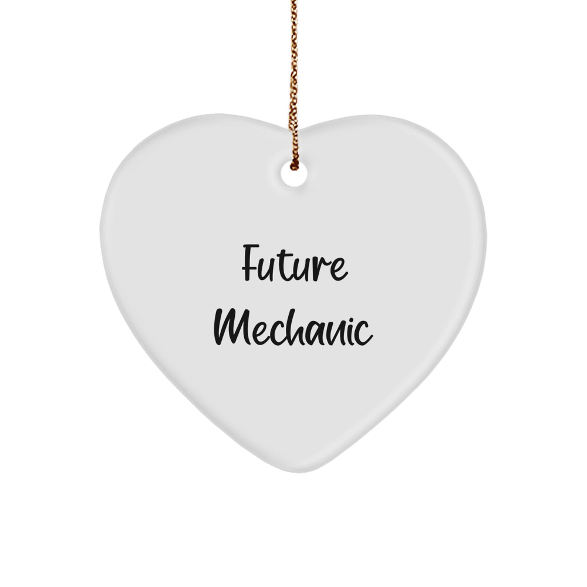 Funny Mechanic Heart Ornament Gifts from Men to Future Mechanic Friends, Funny Mechanic Heart Ornament Gifts for Christmas Unique Present Ideas, Funny Mechanic Heart Ornament for Mechanic Lover - Image 1