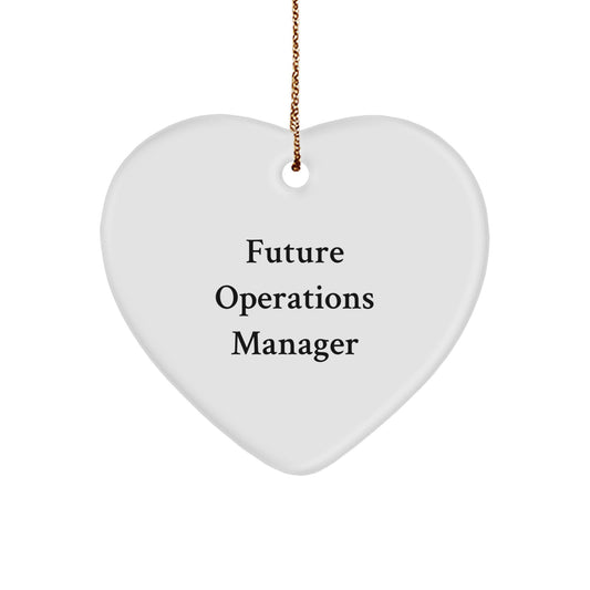Future Operations Manager Funny Heart Ornament, Gifts for Operations Manager, Unique Christmas Unique Gifts from Friends - Image 1