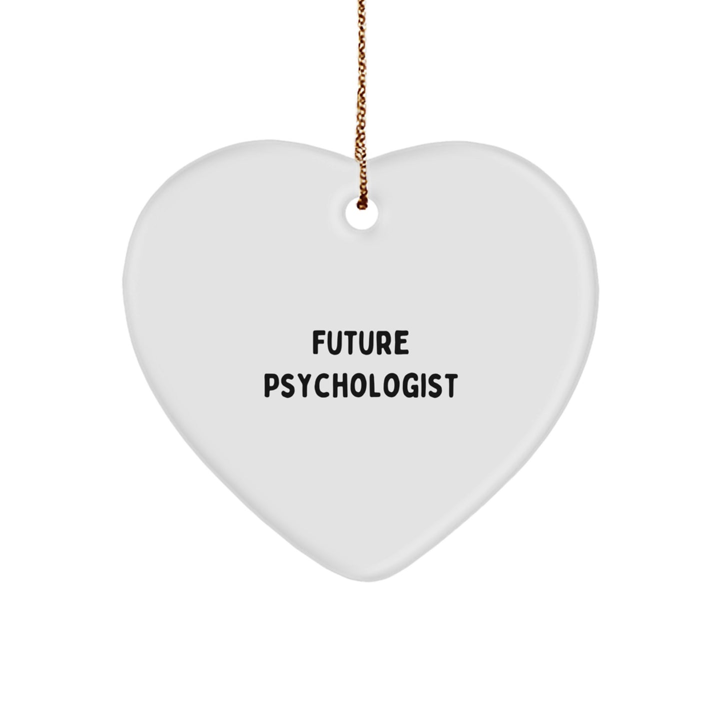 Funny Future Psychologist Gifts for Men, Funny Heart Ornament, Inspirational Christmas Unique Gifts from Friends - Image 1