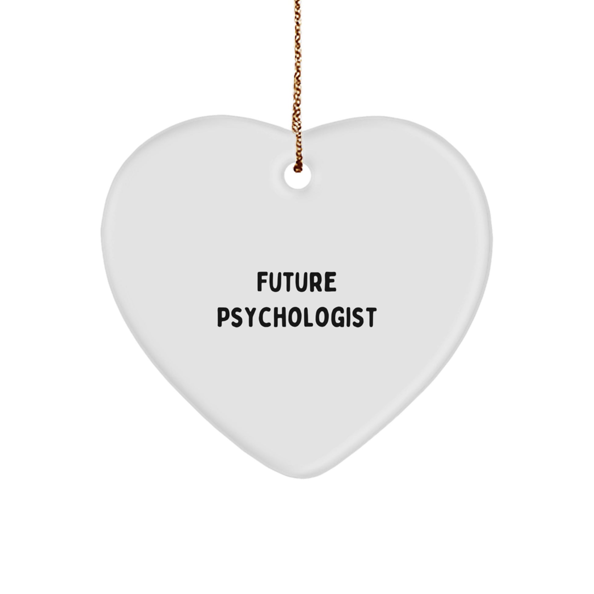 Funny Future Psychologist Gifts for Men, Funny Heart Ornament, Inspirational Christmas Unique Gifts from Friends - Image 1