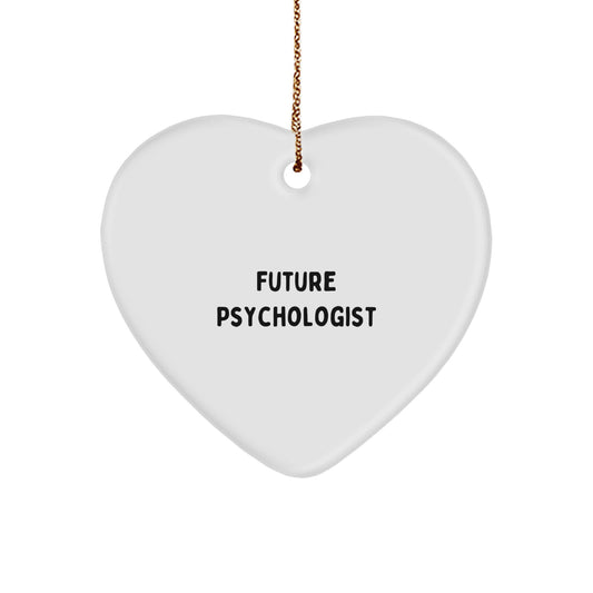 Funny Future Psychologist Gifts for Men, Funny Heart Ornament, Inspirational Christmas Unique Gifts from Friends - Image 1