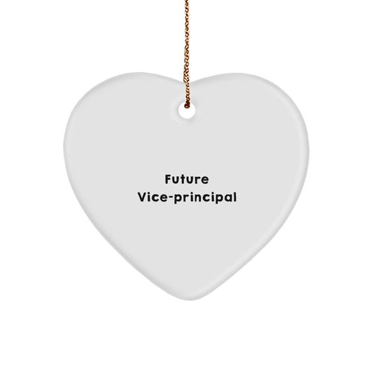 Funny Gift for Vice-principal Friends, Vice-principal Inspirational Heart Ornament, Gifts from Friends to Vice-principal Men at Christmas - Image 1