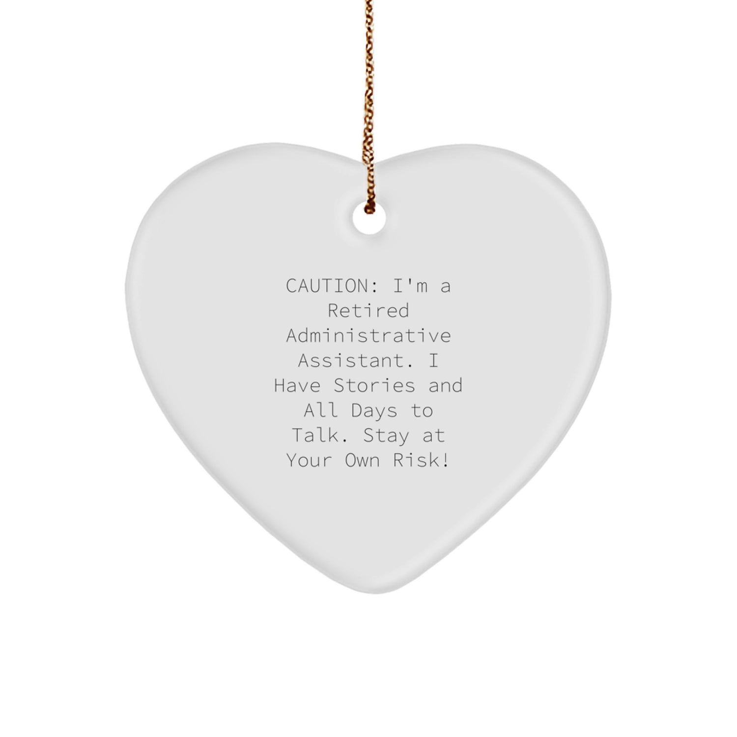 Funny Administrative Assistant Heart Ornament, Gifts from Friends, Coworkers, Family, to Administrative Assistant, Men, Women, Unique Christmas Unique Gifts - Image 1