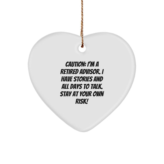 Funny Quote Advisor Gifts from Friends - Heart Ornament for Advisors, Christmas Unique Gifts for Men Women Coworkers Family - Image 1