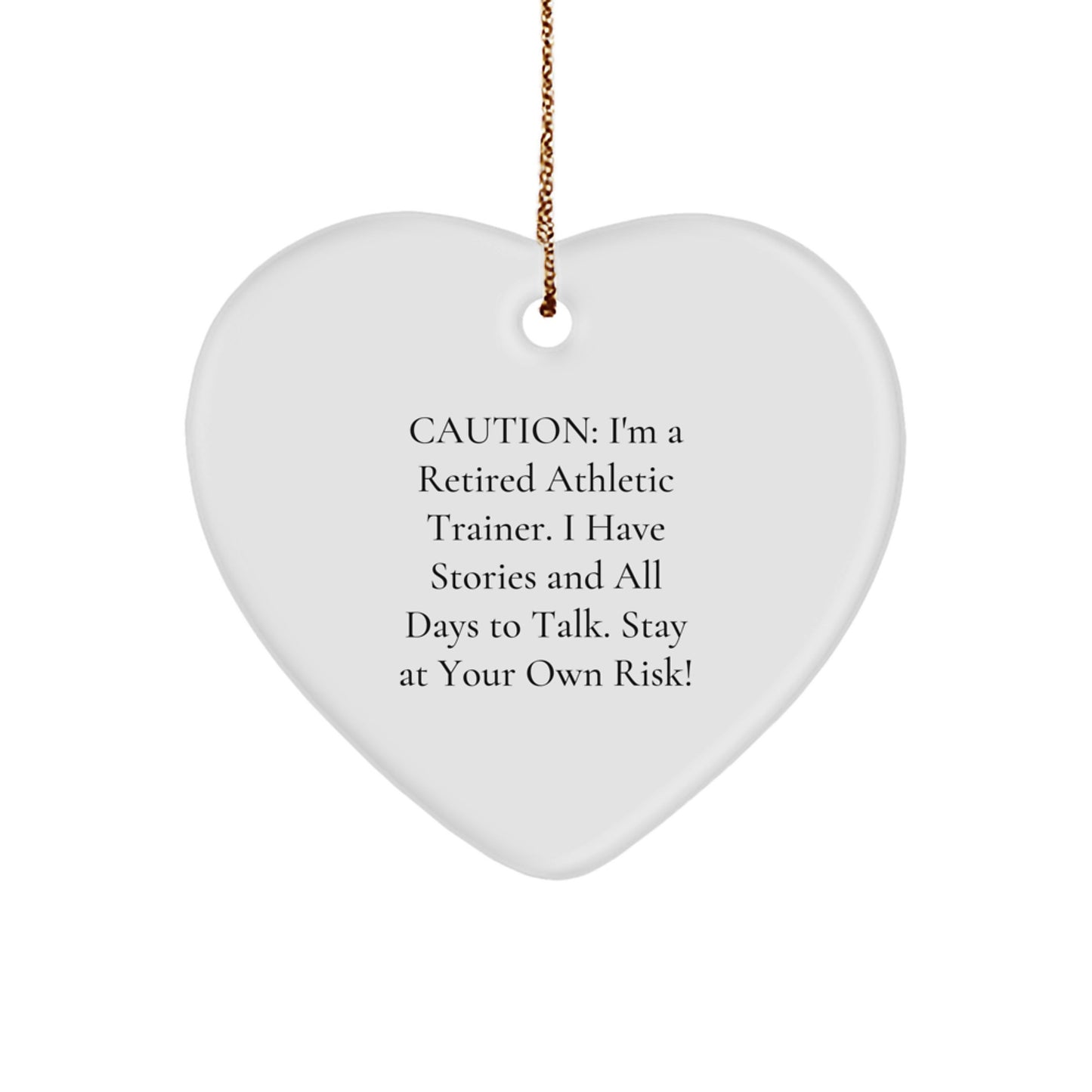 Funny Athletic Trainer Heart Ornament Gifts from Men to Friends - Unique Christmas Decorations with Inspirational Quote - Image 1
