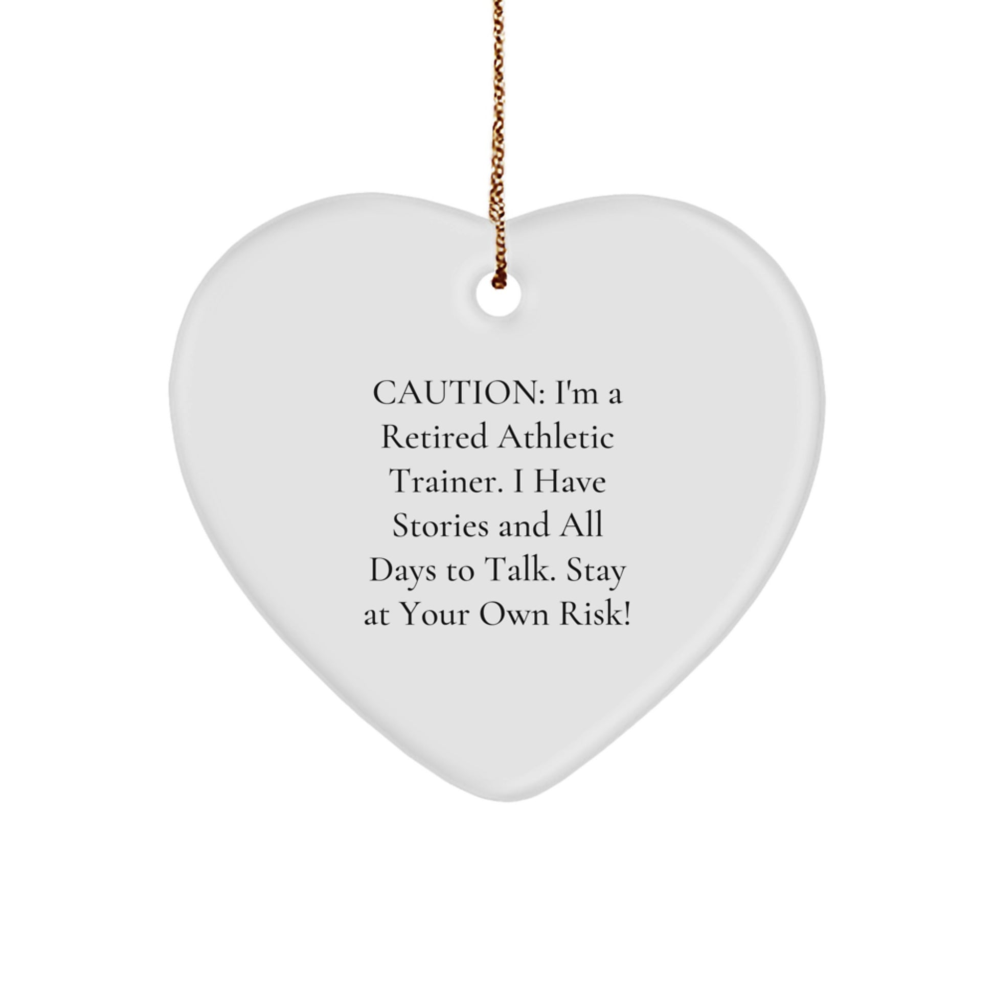 Funny Athletic Trainer Heart Ornament Gifts from Men to Friends - Unique Christmas Decorations with Inspirational Quote - Image 1