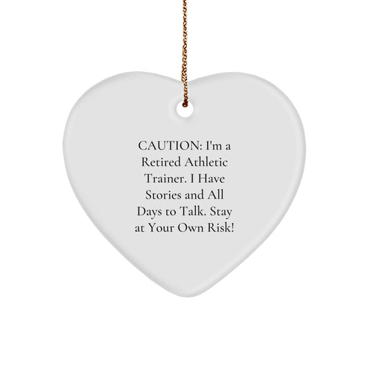 Funny Athletic Trainer Heart Ornament Gifts from Men to Friends - Unique Christmas Decorations with Inspirational Quote - Image 1