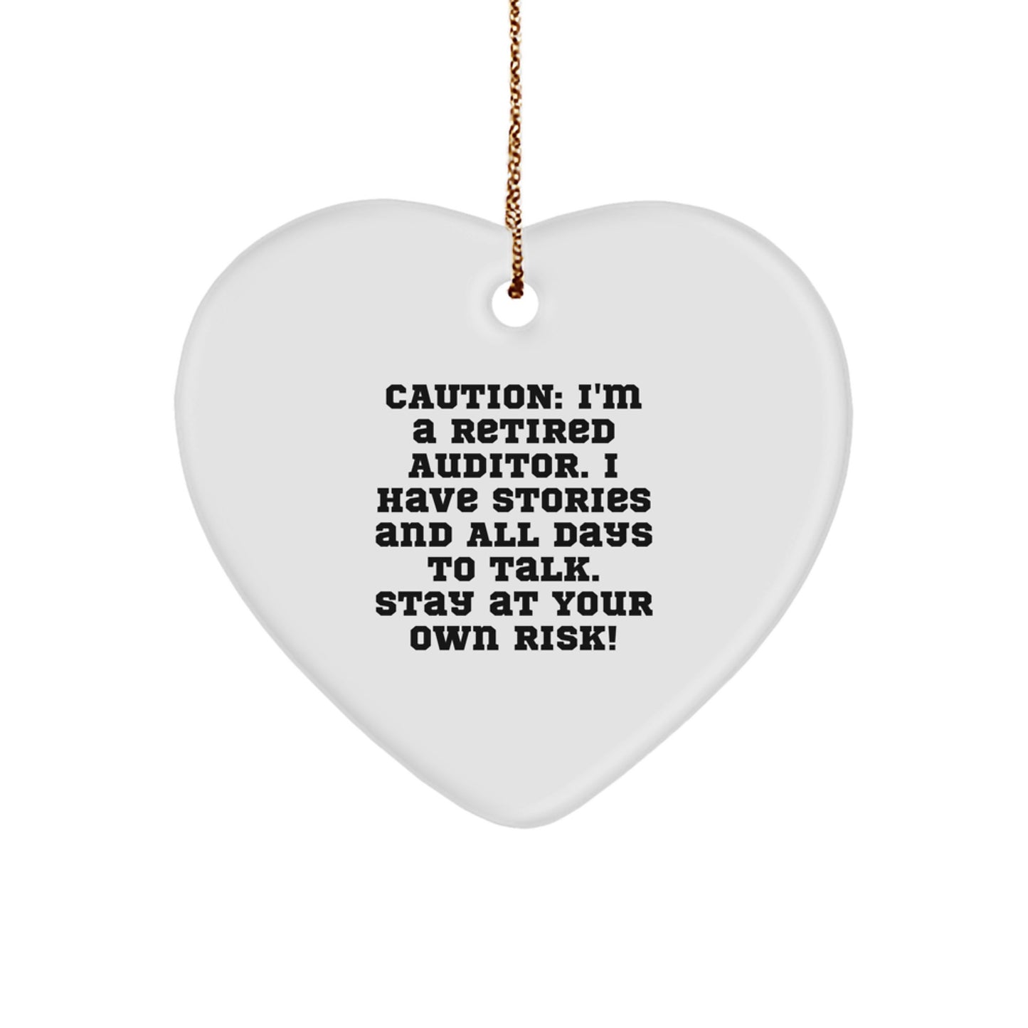 Funny Auditor Gifts, Heart Ornament for Auditor Friends, Auditor Christmas Unique Gifts from Men to Auditor - Image 1