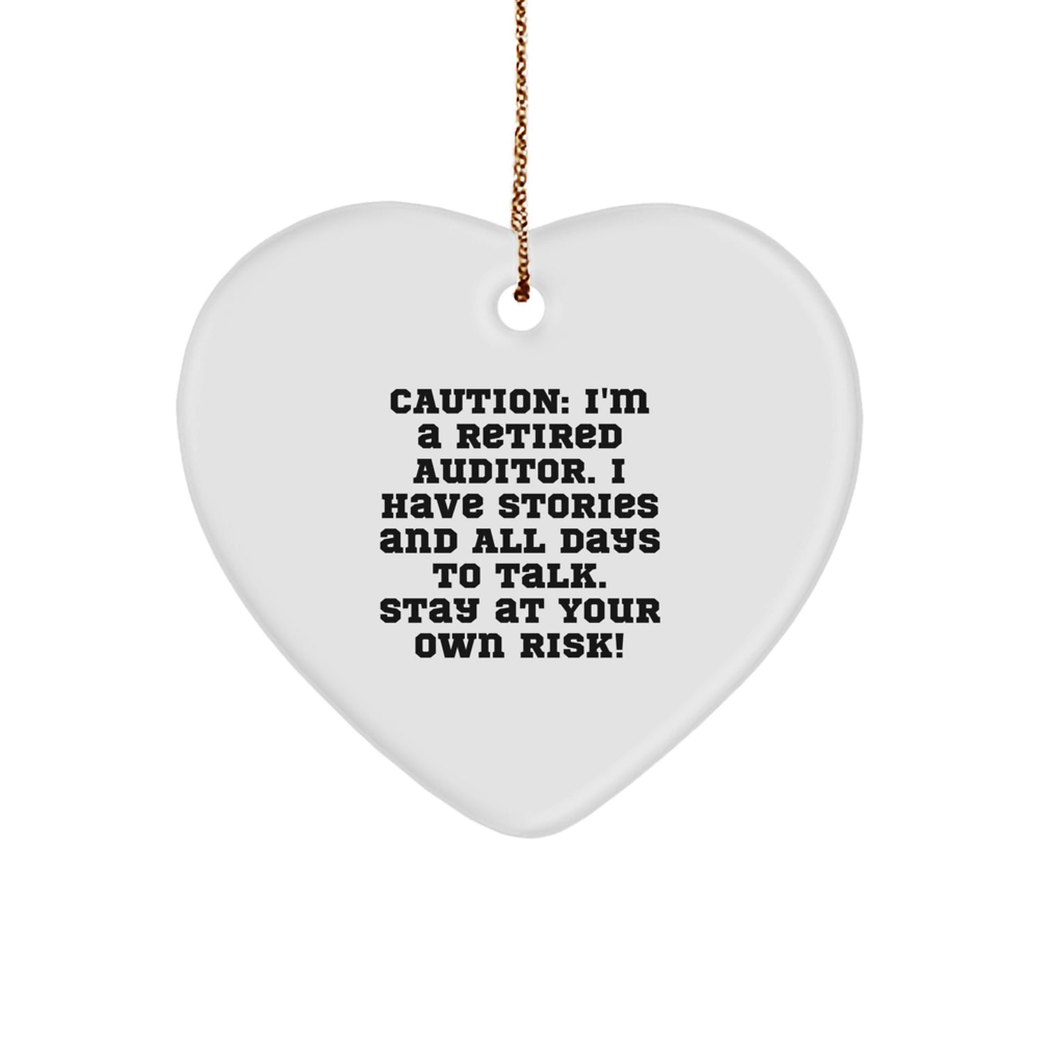Funny Auditor Gifts, Heart Ornament for Auditor Friends, Auditor Christmas Unique Gifts from Men to Auditor - Image 1