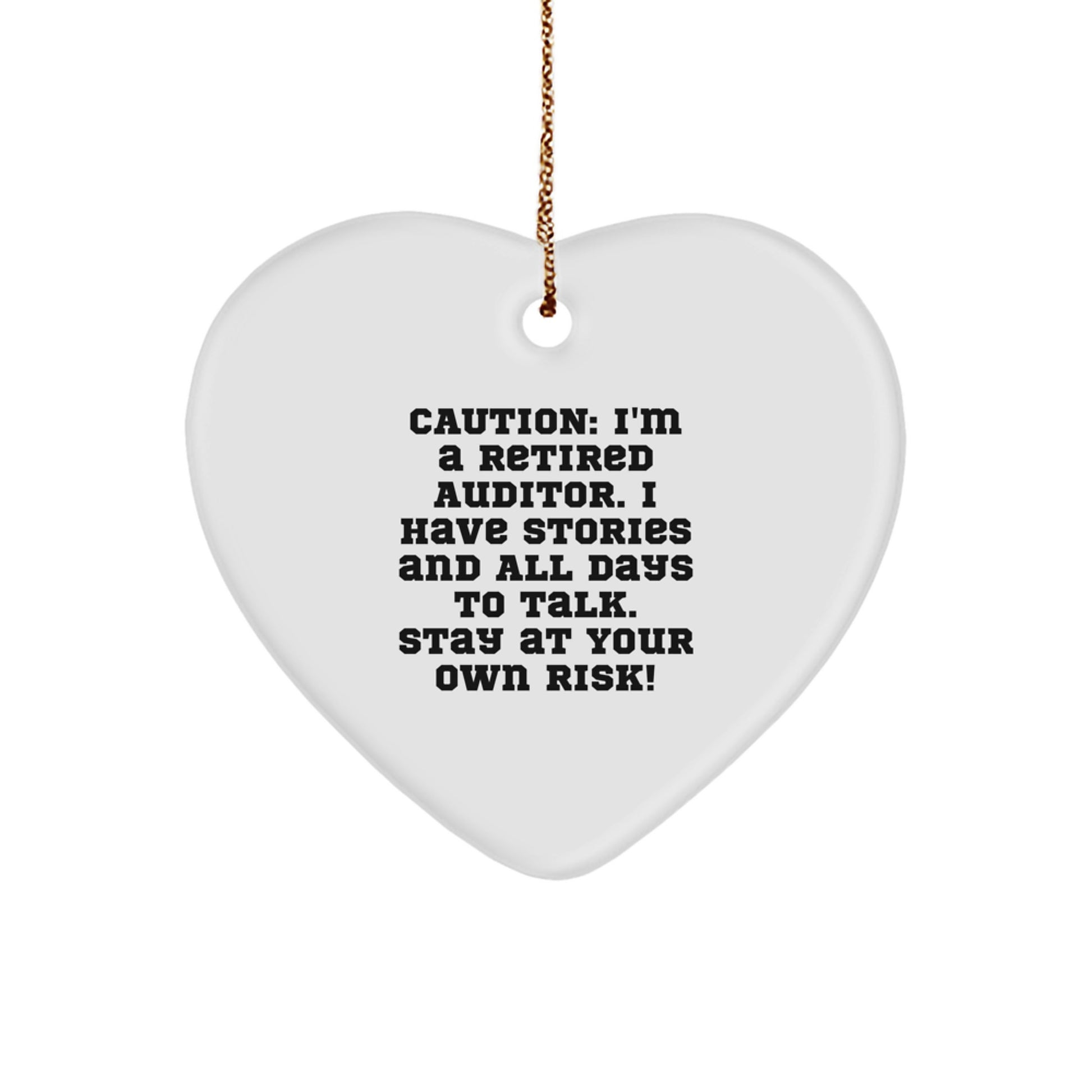 Funny Auditor Gifts, Heart Ornament for Auditor Friends, Auditor Christmas Unique Gifts from Men to Auditor - Image 1