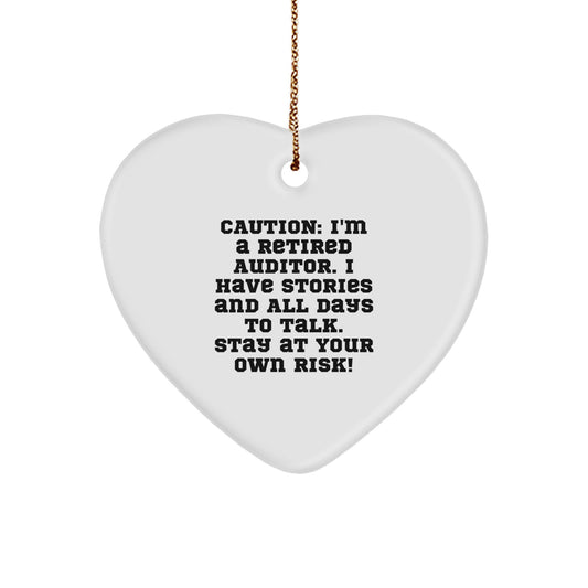 Funny Auditor Gifts, Heart Ornament for Auditor Friends, Auditor Christmas Unique Gifts from Men to Auditor - Image 1
