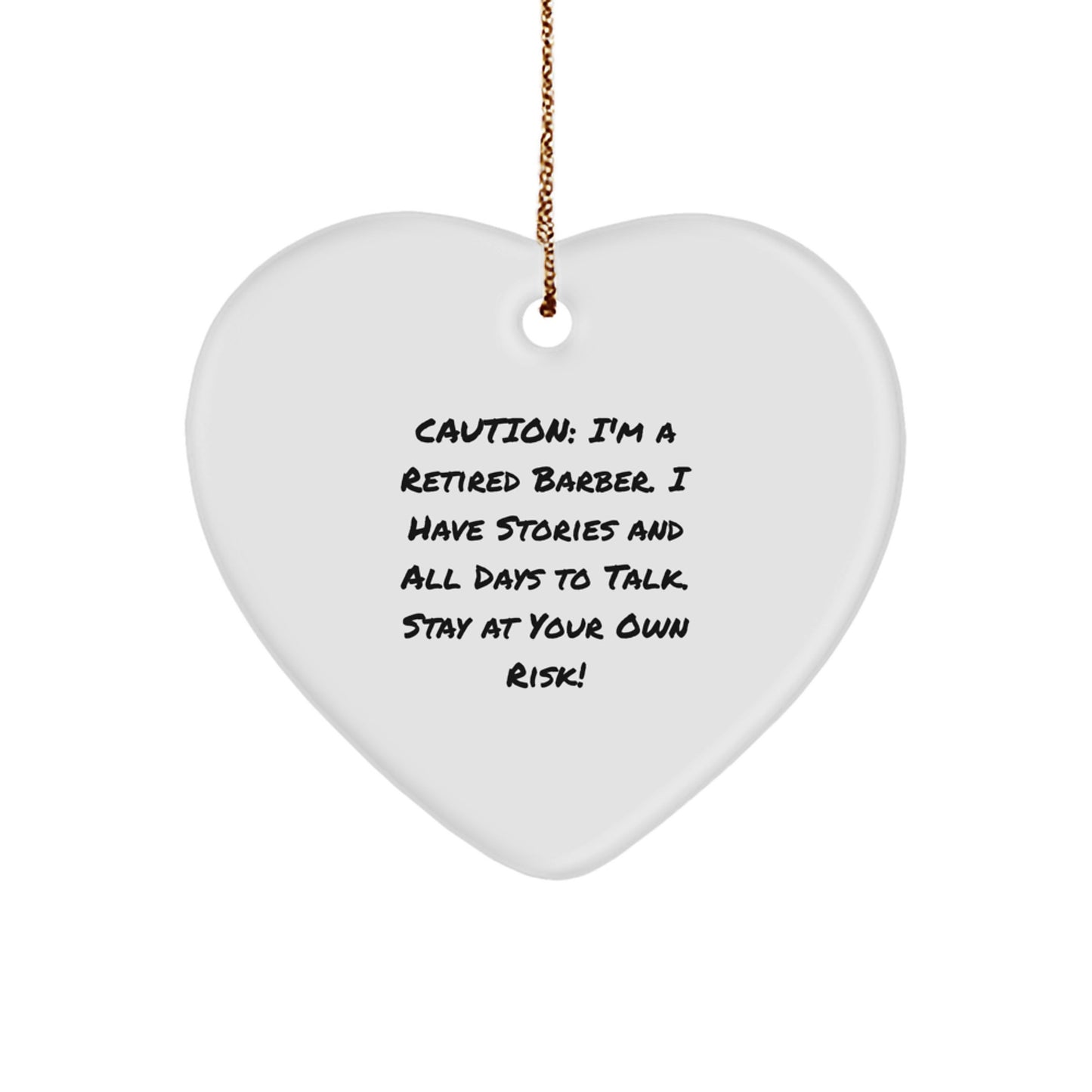 Funny Barber Heart Ornament Gifts from Friends and Family for Barber Men Christmas Unique Gifts - Image 1