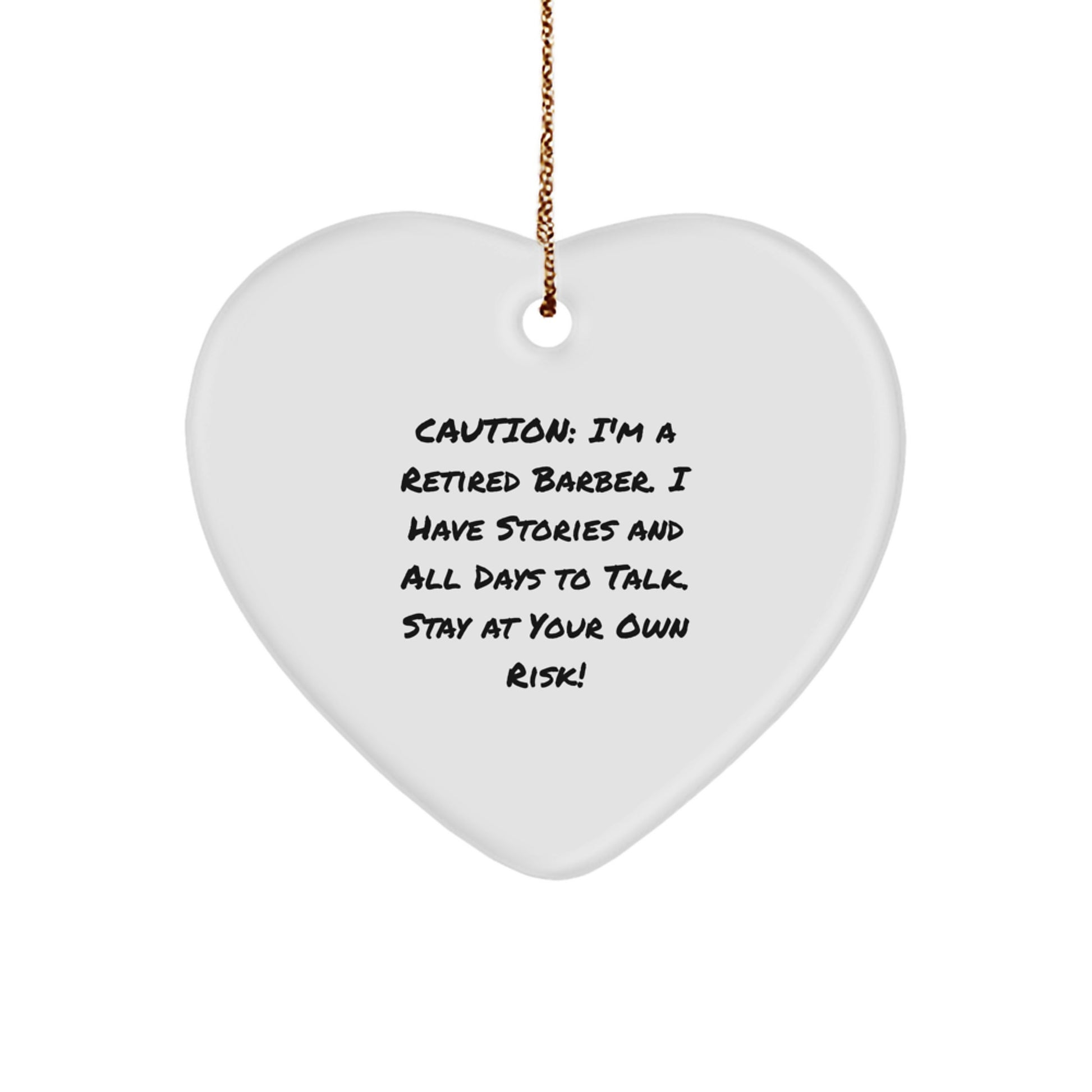 Funny Barber Heart Ornament Gifts from Friends and Family for Barber Men Christmas Unique Gifts - Image 1