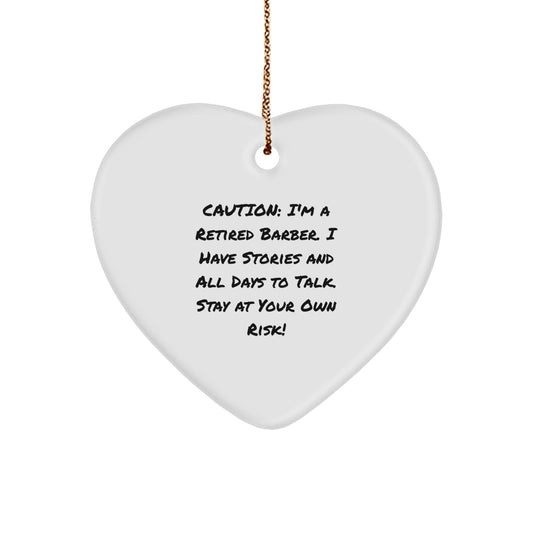 Funny Barber Heart Ornament Gifts from Friends and Family for Barber Men Christmas Unique Gifts - Image 1