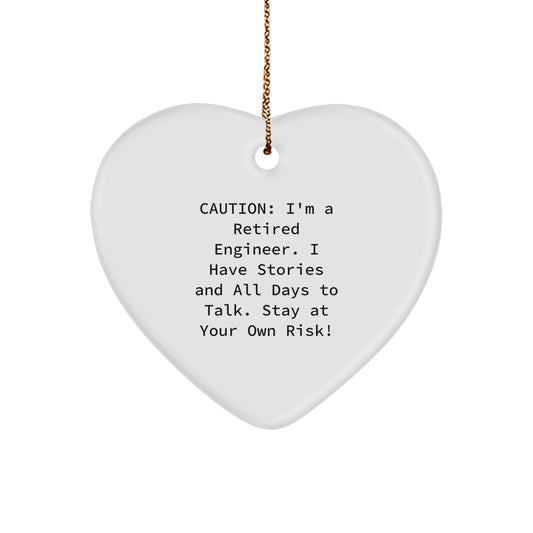 Funny Engineer Heart Ornament Gifts from Men to Gifts for Engineer Friends, Christmas Unique Gifts for Engineer - Image 1