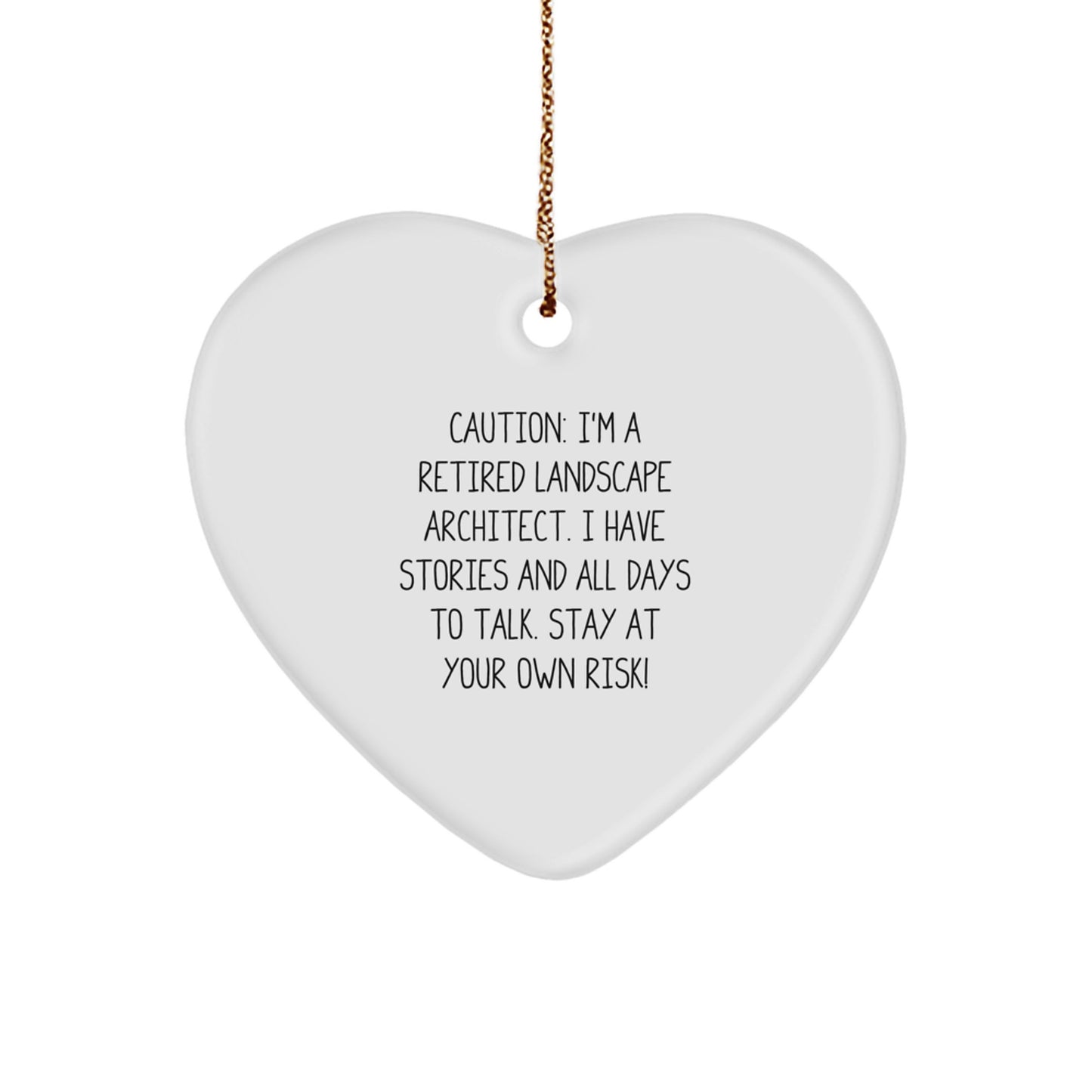 Funny Landscape Architect Heart Ornament Gifts from Friends to Landscape Architect Men at Christmas Unique Gifts - Image 1