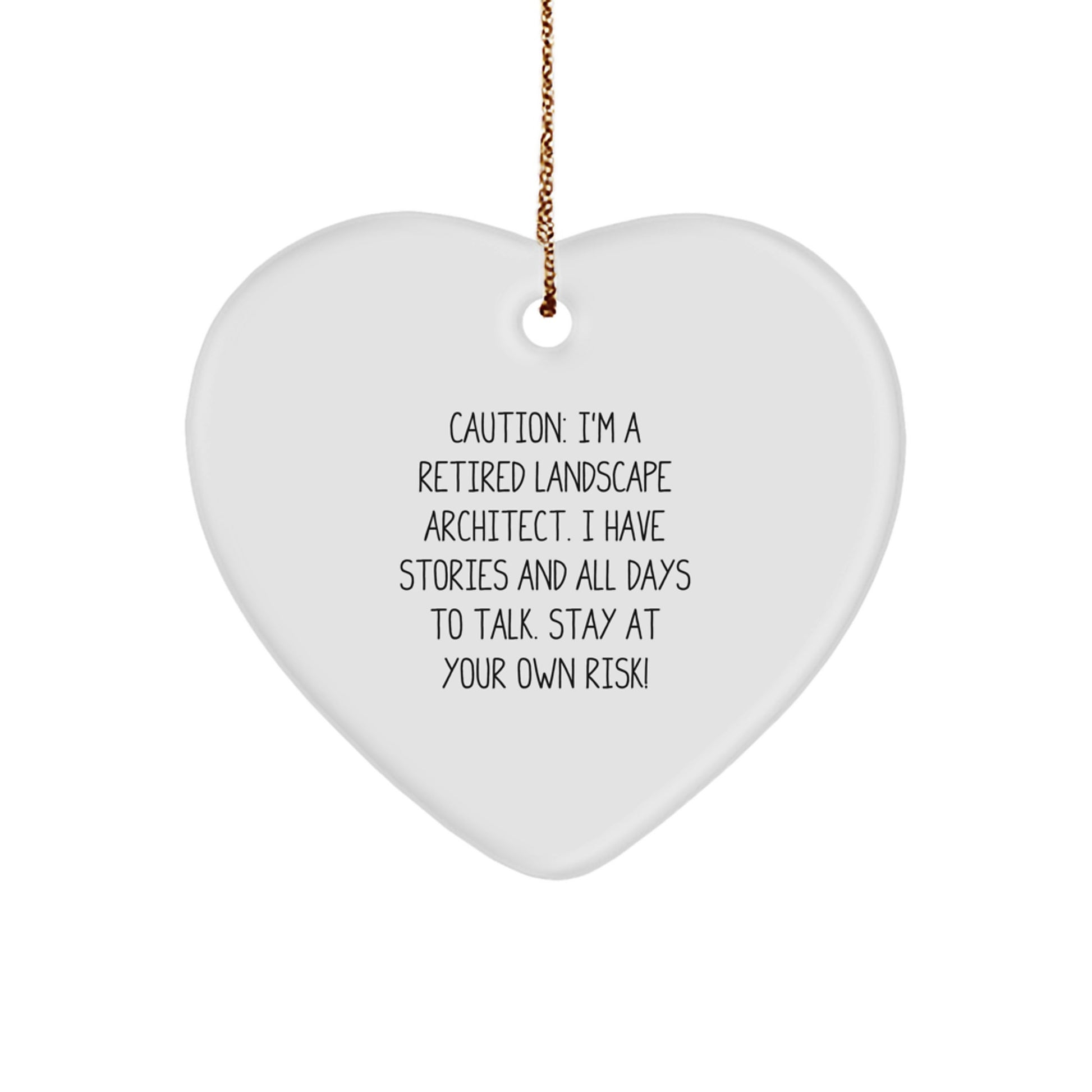 Funny Landscape Architect Heart Ornament Gifts from Friends to Landscape Architect Men at Christmas Unique Gifts - Image 1