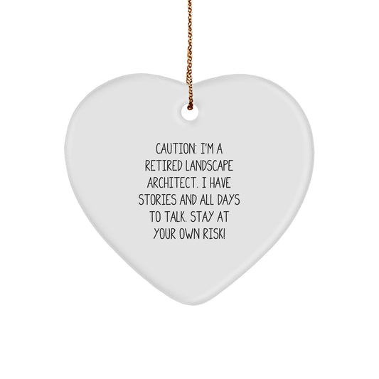 Funny Landscape Architect Heart Ornament Gifts from Friends to Landscape Architect Men at Christmas Unique Gifts - Image 1