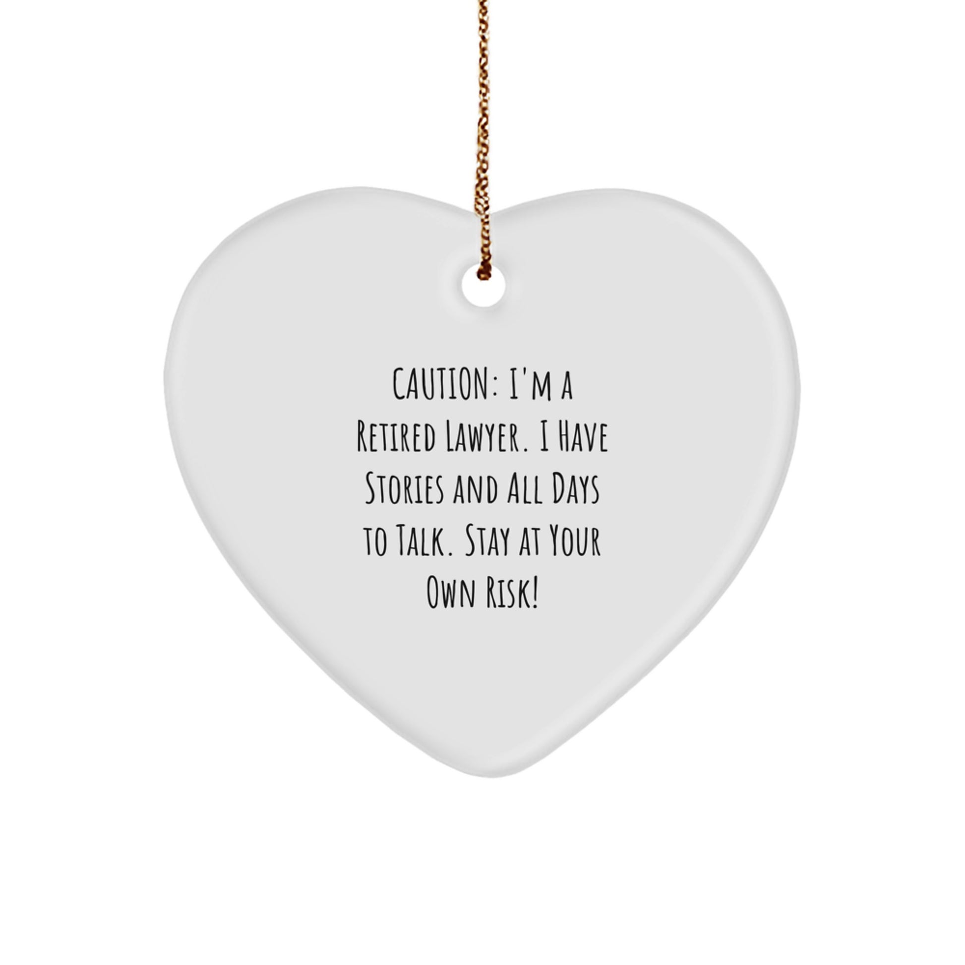Funny Lawyer Gifts, Heart Ornament, Gifts from Men to Lawyer Husband, Unique Christmas Unique Gifts - Image 1