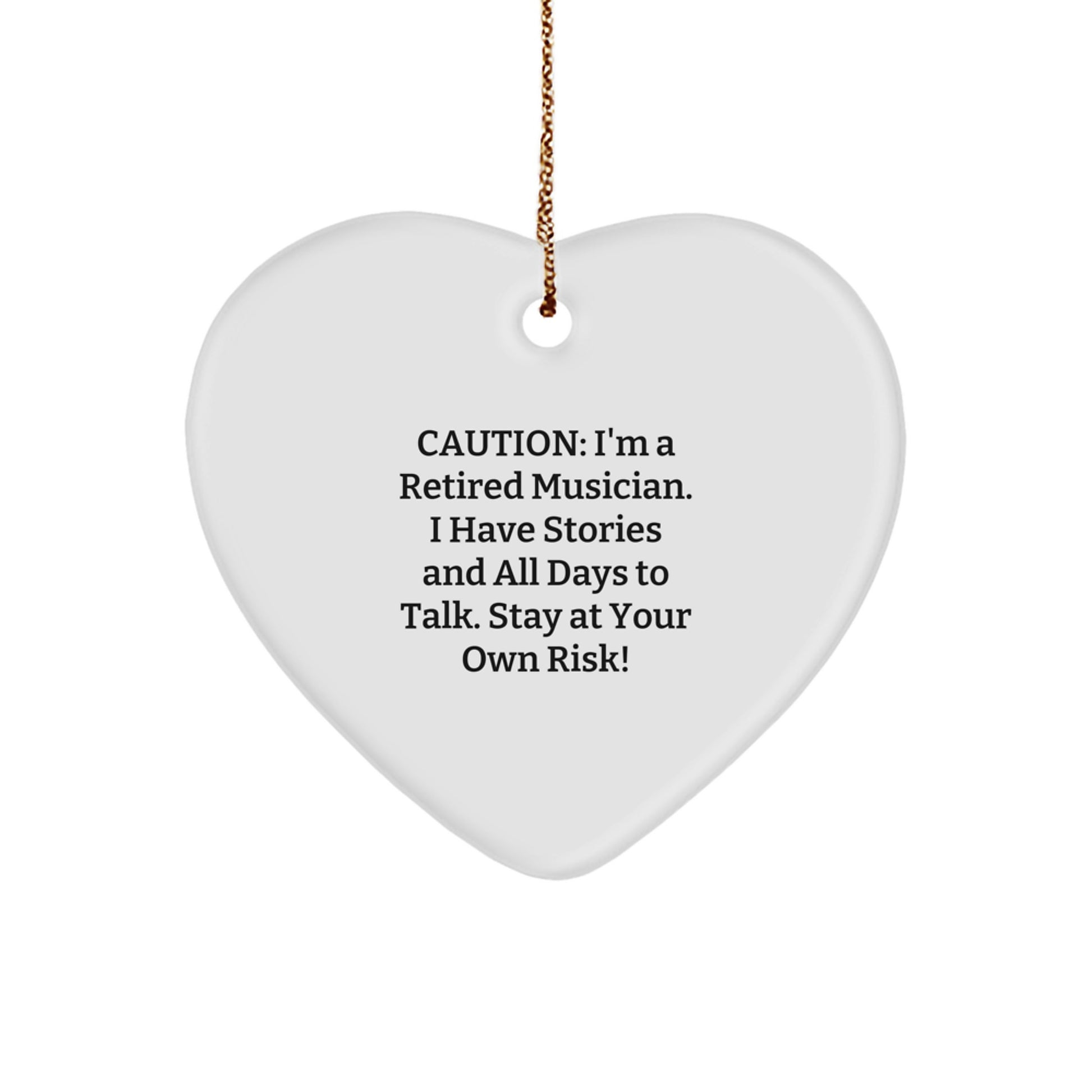 Funny Musician Heart Ornament Gifts from Friends for Musician, Christmas Unique Gifts, Heart Shaped Musician Present - Image 1