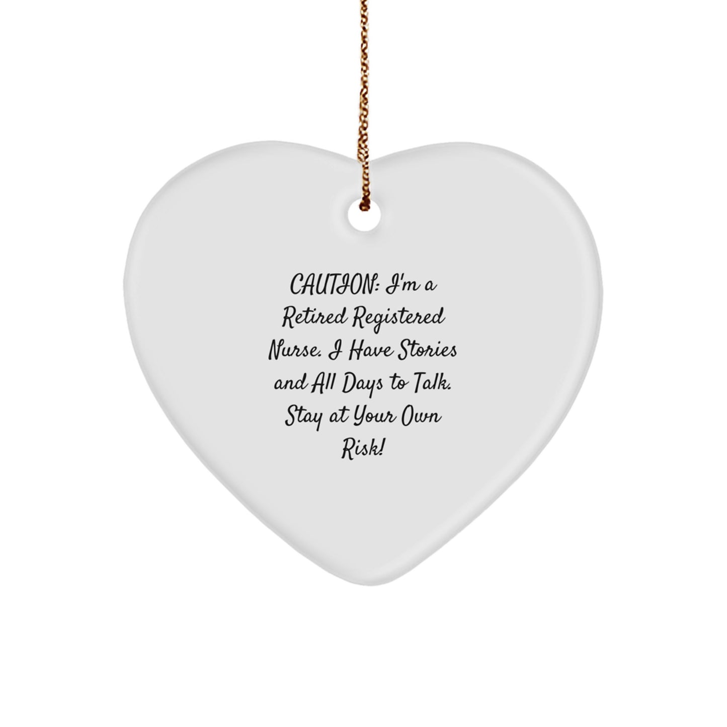 Funny Registered Nurse Heart Ornament Gifts from Friends for Registered Nurse Christmas Unique Decorations - Image 1