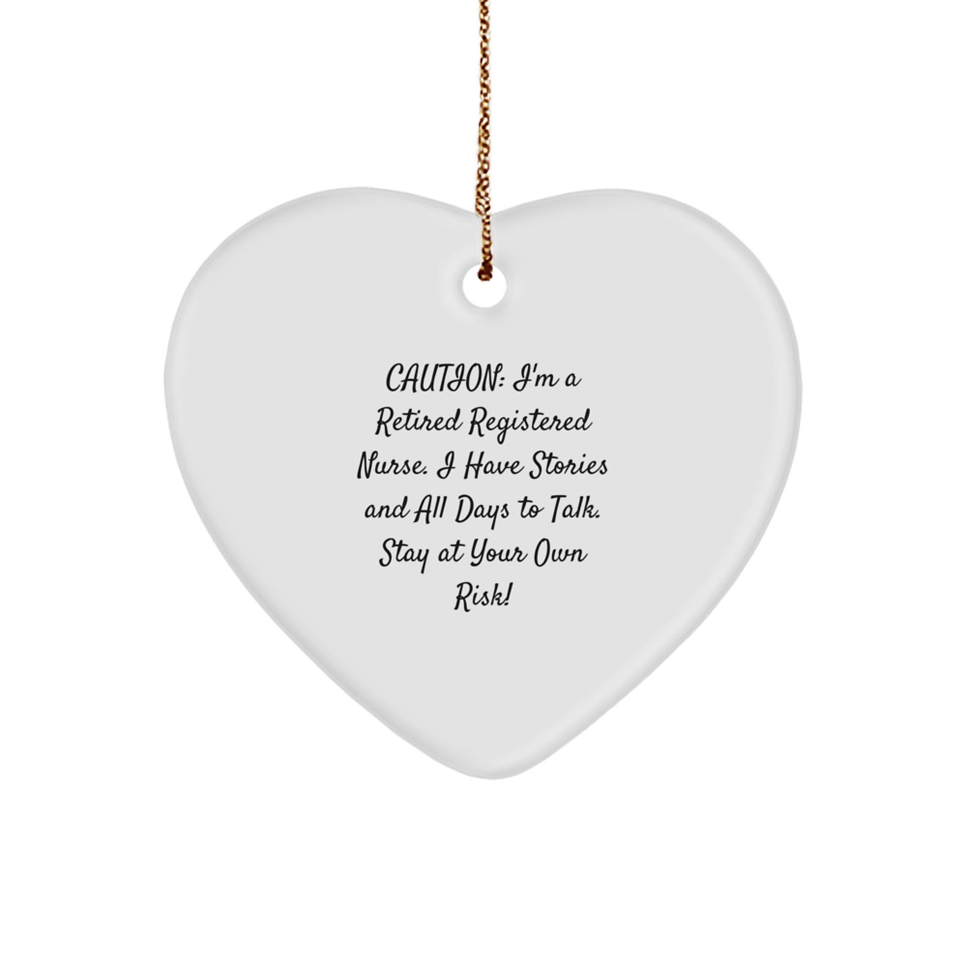 Funny Registered Nurse Heart Ornament Gifts from Friends for Registered Nurse Christmas Unique Decorations - Image 1