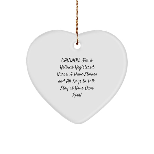 Funny Registered Nurse Heart Ornament Gifts from Friends for Registered Nurse Christmas Unique Decorations - Image 1