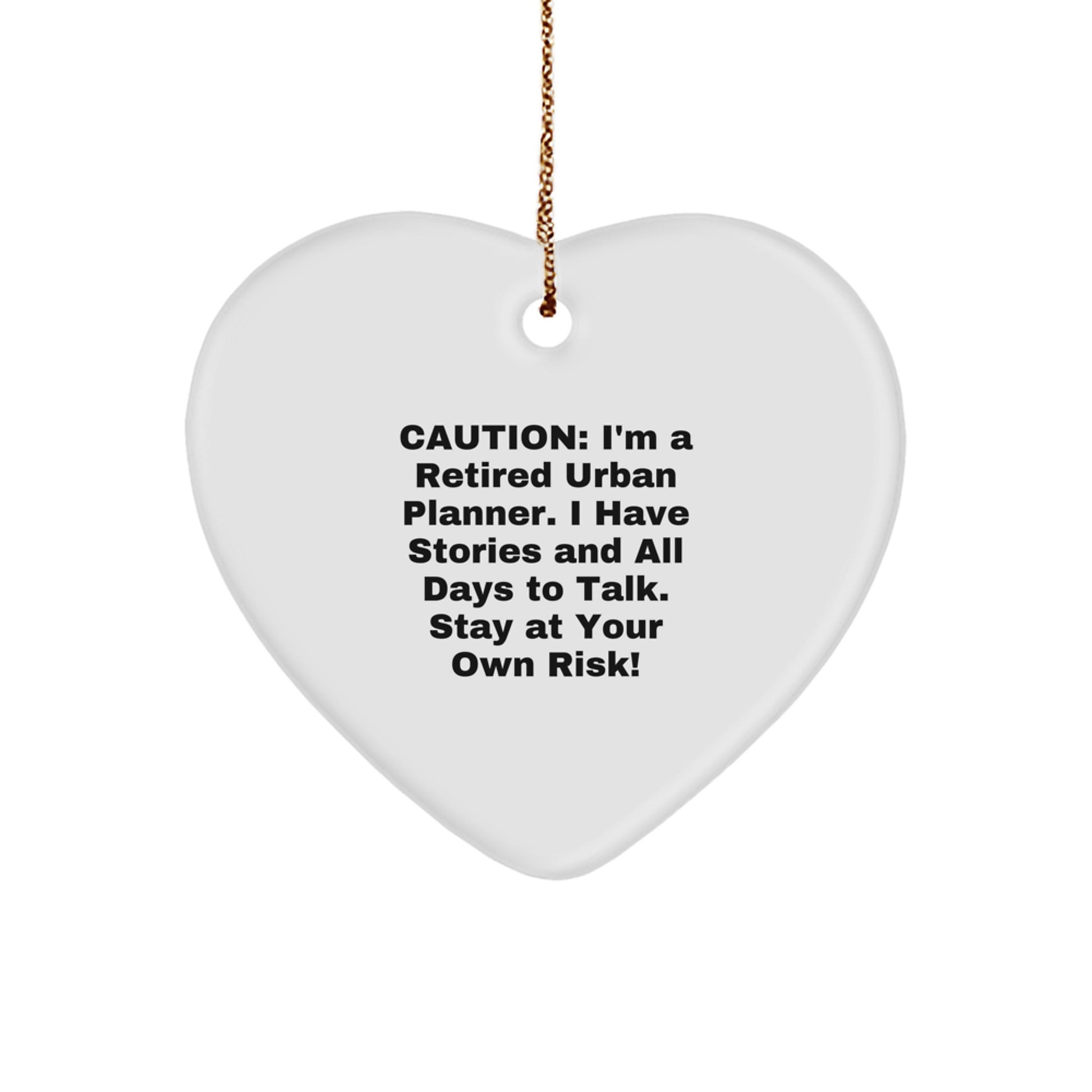 Funny Retirement Gift for Urban Planner Friends - Heart Ornament for Christmas Unique Gifts from Men, Women, or Coworkers to Urban Planner, Men, Women - Image 1