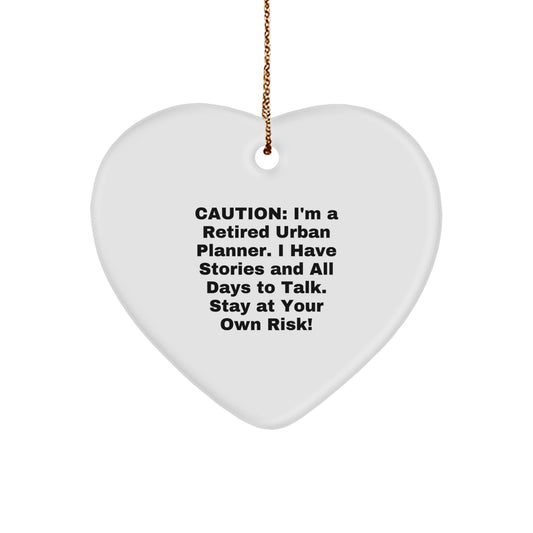 Funny Retirement Gift for Urban Planner Friends - Heart Ornament for Christmas Unique Gifts from Men, Women, or Coworkers to Urban Planner, Men, Women - Image 1