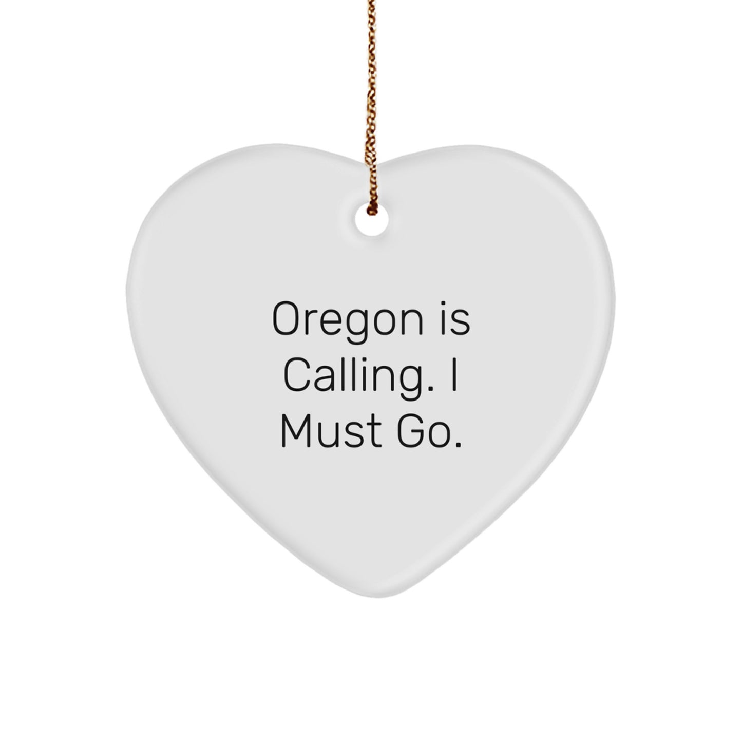 Funny Oregon Heart Ornament Gifts from Friends and Family for Christmas - Image 1