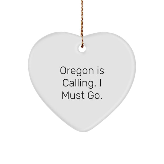 Funny Oregon Heart Ornament Gifts from Friends and Family for Christmas - Image 1