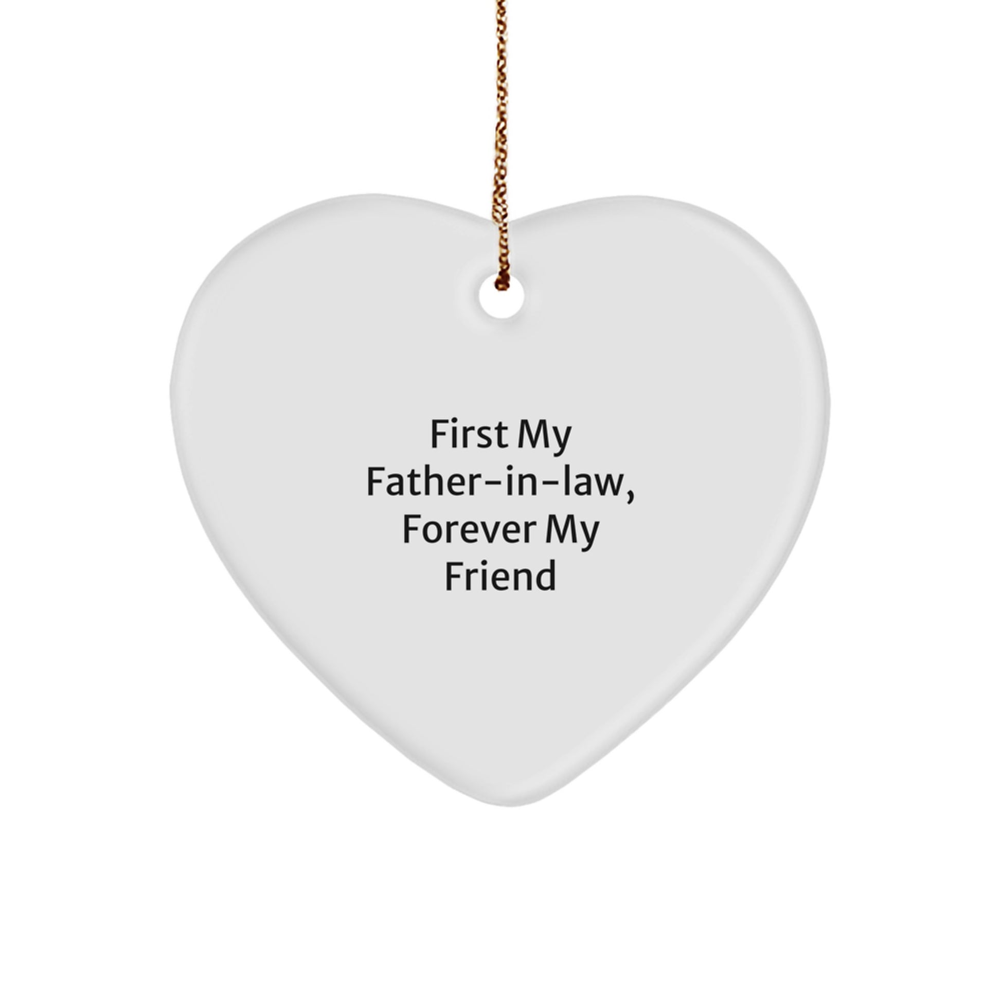Funny Heart Ornament Gifts from Men to Father-in-law, Forever My Friend Christmas Unique Gifts - Image 1