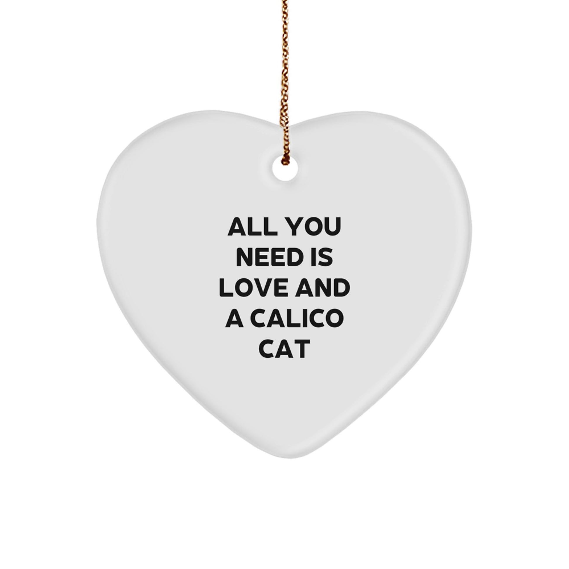 Calico Cat Heart Ornament Gifts from Loved Ones - Inspirational Calico Cat Christmas Ornaments for Friends and Family - Image 1