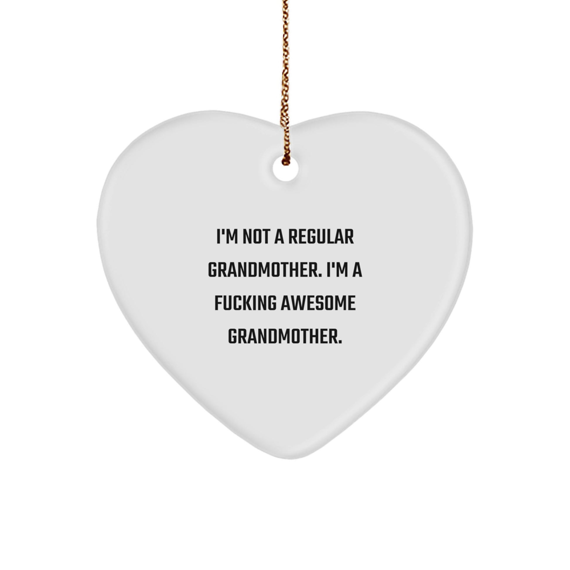 Funny Grandmother Heart Ornament Gifts from Men Women for Grandmother Christmas Unique - Image 1