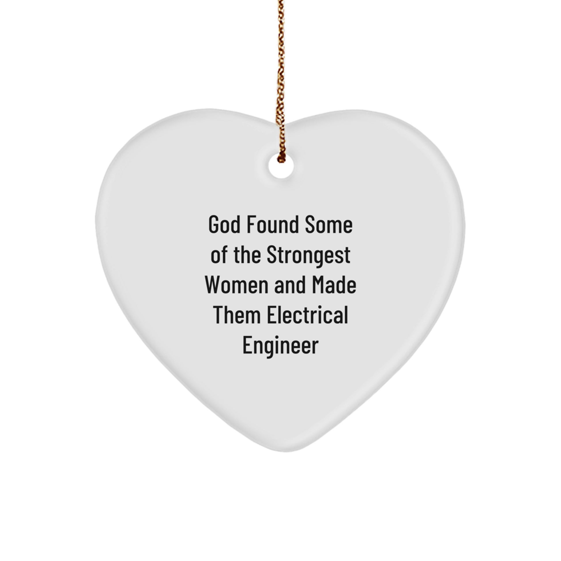 Funny Electrical Engineer Heart Ornament Gifts from Friends, Unique Christmas Unique Gifts for Electrical Engineers Women, Heart Shaped Electrical Engineer Symbol - Image 1