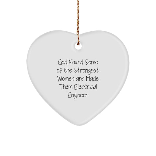 Funny Inspirational Electrical Engineer Heart Ornaments Gifts from Men, Women, Friends, Coworkers for Electrical Engineer, Men, Women, Friends, Coworkers during Christmas Unique Gifts - Image 1