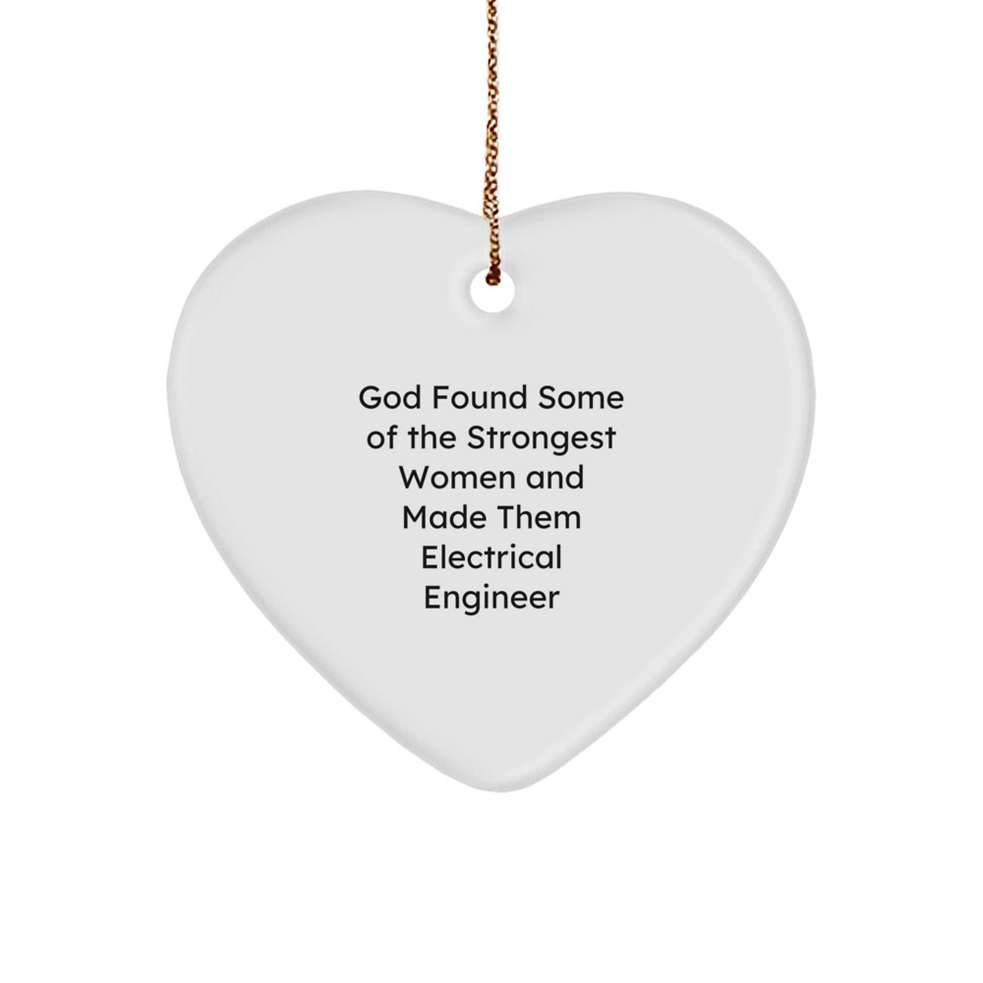 Funny Electrical Engineer Heart Ornament Gifts for Her, Christmas Unique Gifts from Men, Electrical Engineer Women, Coworkers, Family Friends - Image 1