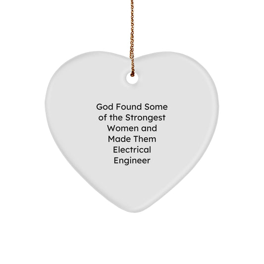Funny Electrical Engineer Heart Ornament Gifts for Her, Christmas Unique Gifts from Men, Electrical Engineer Women, Coworkers, Family Friends - Image 1