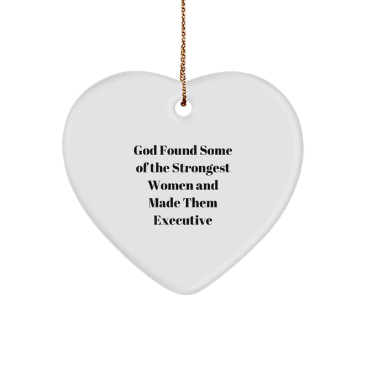 Funny Executive Gifts from Friends, Gifts for Executive Woman, Heart Ornament for Christmas Unique Gifts - Image 1