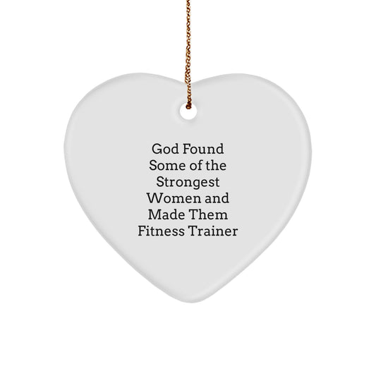Funny Fitness Trainer Heart Ornament Gifts from Women to Fitness Trainers on Christmas Unique Gifts - Image 1