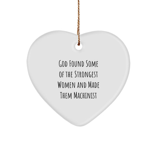Funny Machinist Heart Ornament Gifts from Friends Women Coworkers for Machinist Men Women Friends Family - Image 1