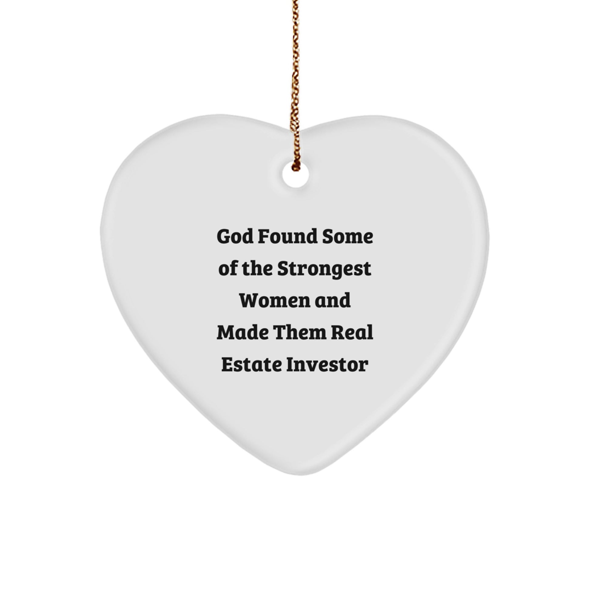 Funny Real Estate Investor Heart Ornament Gifts from Men to Women Coworkers Family Friends for Christmas Unique Present - Image 1